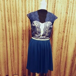 ASOS, Lace blue dress